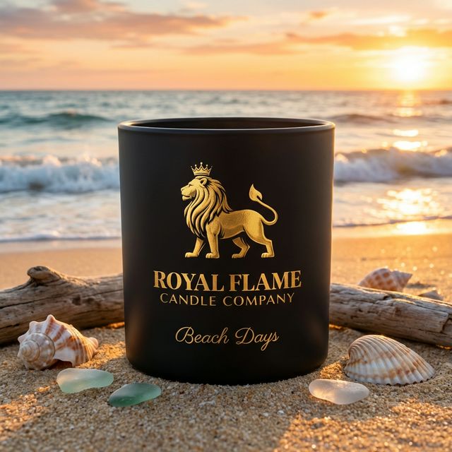 Beach Days - Royal Flame Candle Co - Obsidian Collection