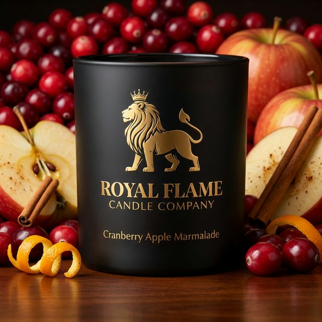 Cranberry Apple Marmalade - Royal Flame Candle Co - Obsidian Collection