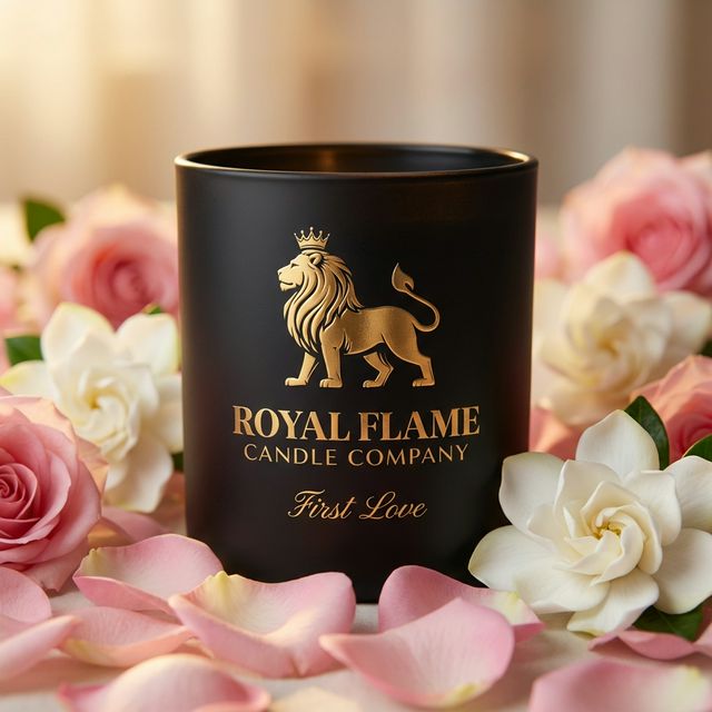First Love - Royal Flame Candle Co - Obsidian Collection