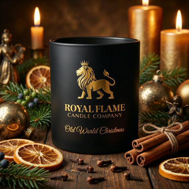 Old World Christmas - Royal Flame Candle Co - Obsidian Collection