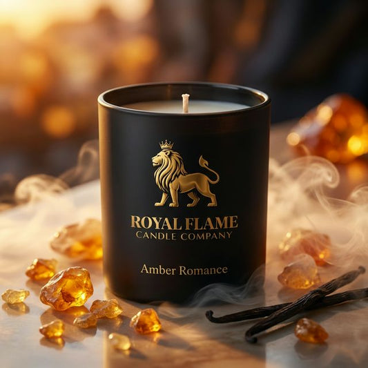 Amber Romance - Royal Flame Candle Co - Obsidian Collection