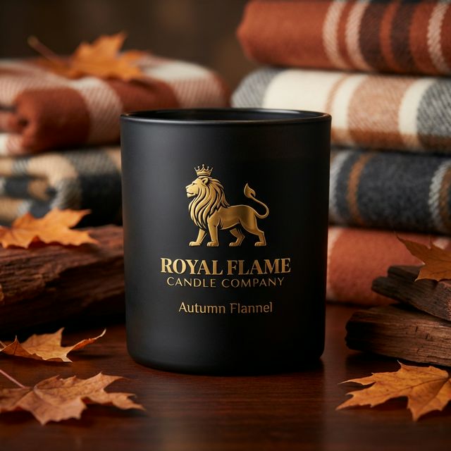 Autumn Flannel - Royal Flame Candle Co - Obsidian Collection