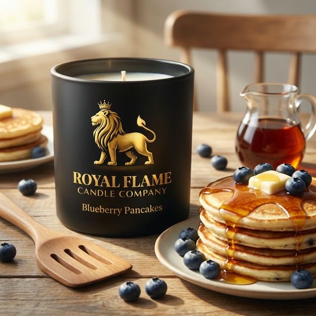 Blueberry Pancakes - Royal Flame Candle Co - Obsidian Collection