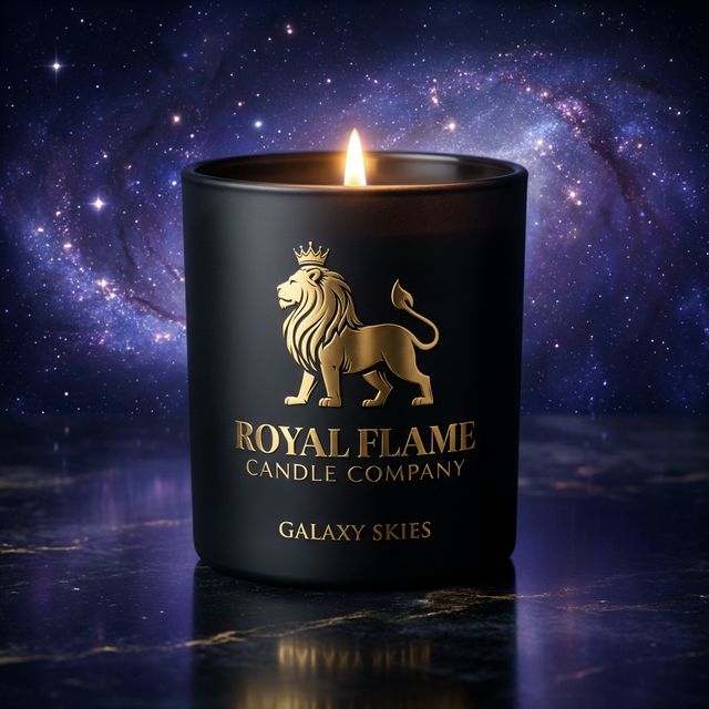 Galaxy Skies - Royal Flame Candle Co - Obsidian Collection