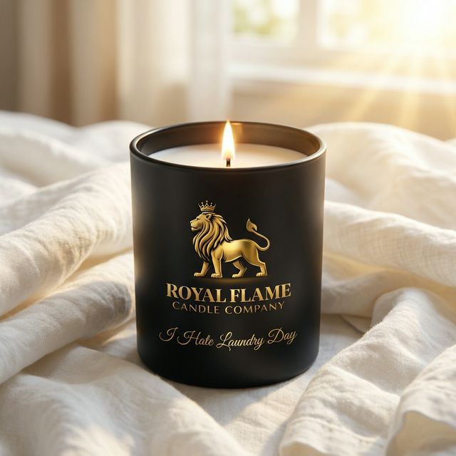 I Hate Laundry Day - Royal Flame Candle Co - Obsidian Collection