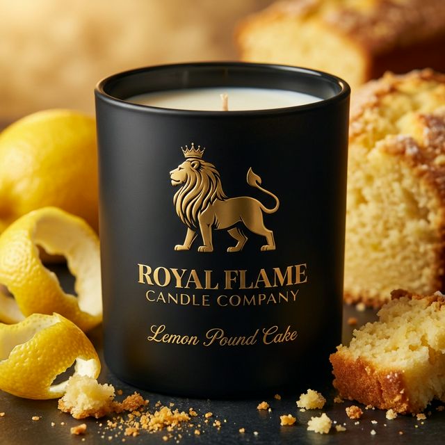 Lemon Pound Cake - Royal Flame Candle Co - Obsidian Collection