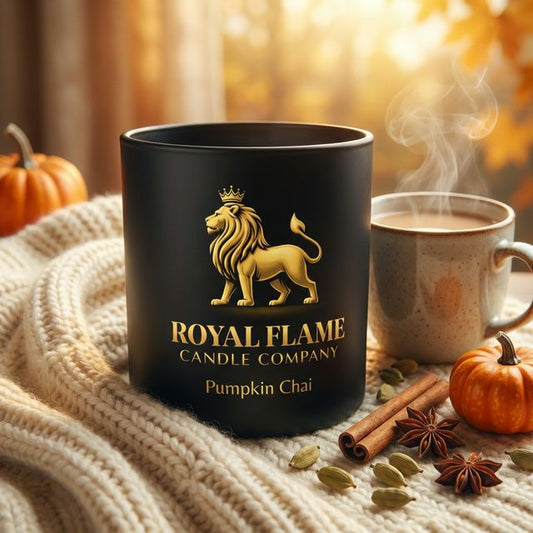 Pumpkin Chai - Royal Flame Candle Co - Obsidian Collection