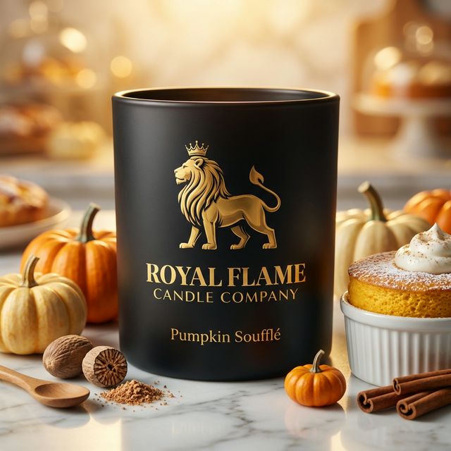 Pumpkin Soufflé - Royal Flame Candle Co - Obsidian Collection