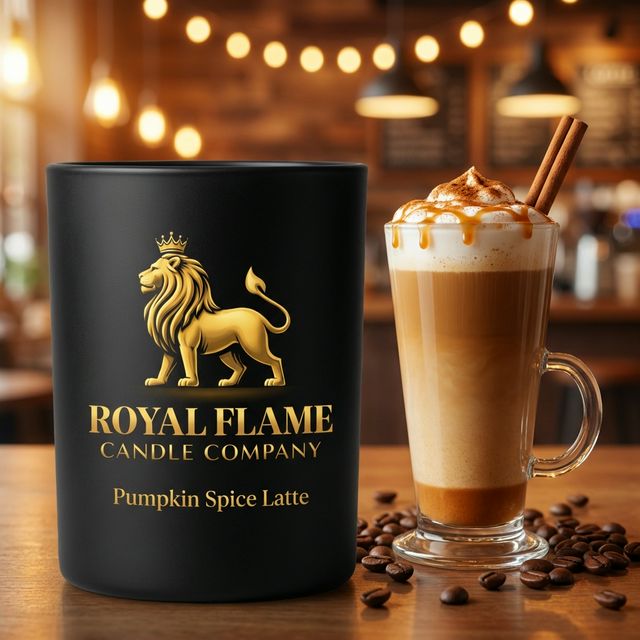 Pumpkin Spice Latte - Royal Flame Candle Co - Obsidian Collection
