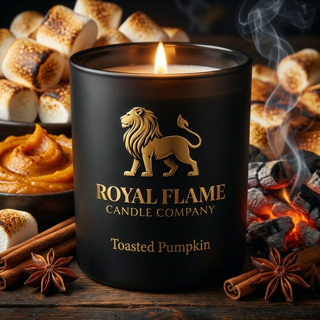 Toasted Pumpkin - Royal Flame Candle Co - Obsidian Collection
