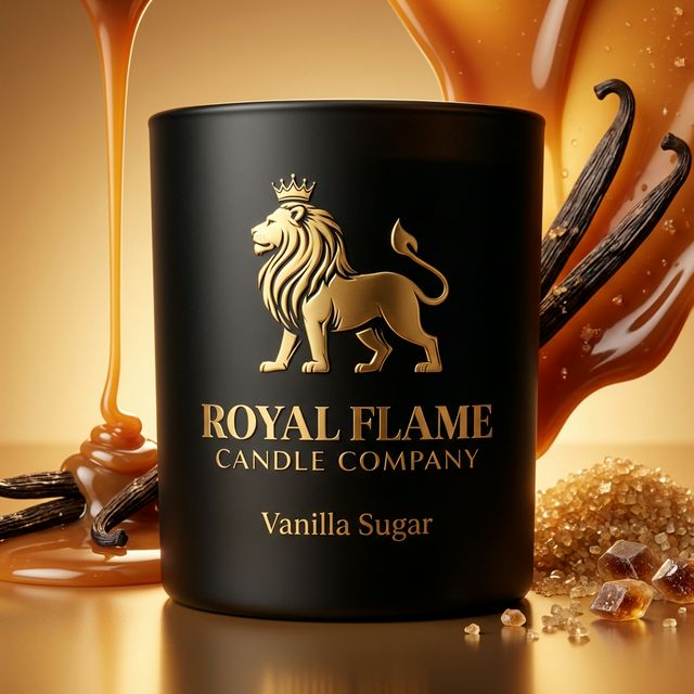Vanilla Sugar - Royal Flame Candle Co - Obsidian Collection