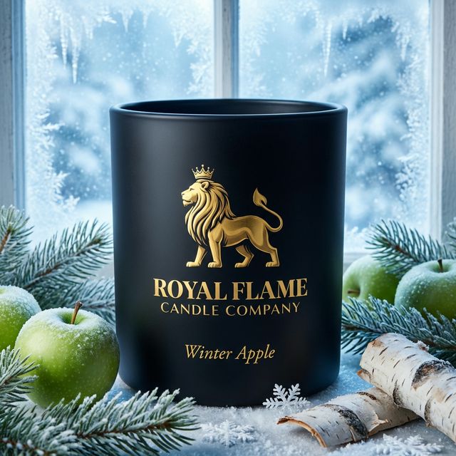 Winter Apple - Royal Flame Candle Co - Obsidian Collection